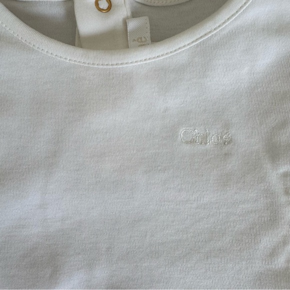 Chloe Baby Girl White Top Lace Short Ruffle Sleeves Cotton Size 2 - Picture 2 of 7